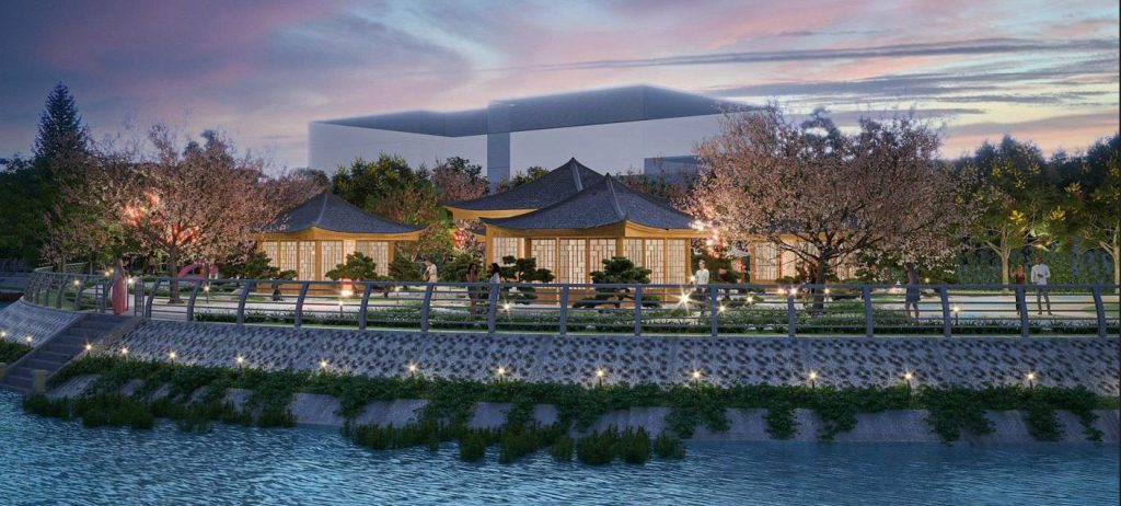 Phối cảnh hồ điêu hòa dự án Heragon City Nam Ngạn