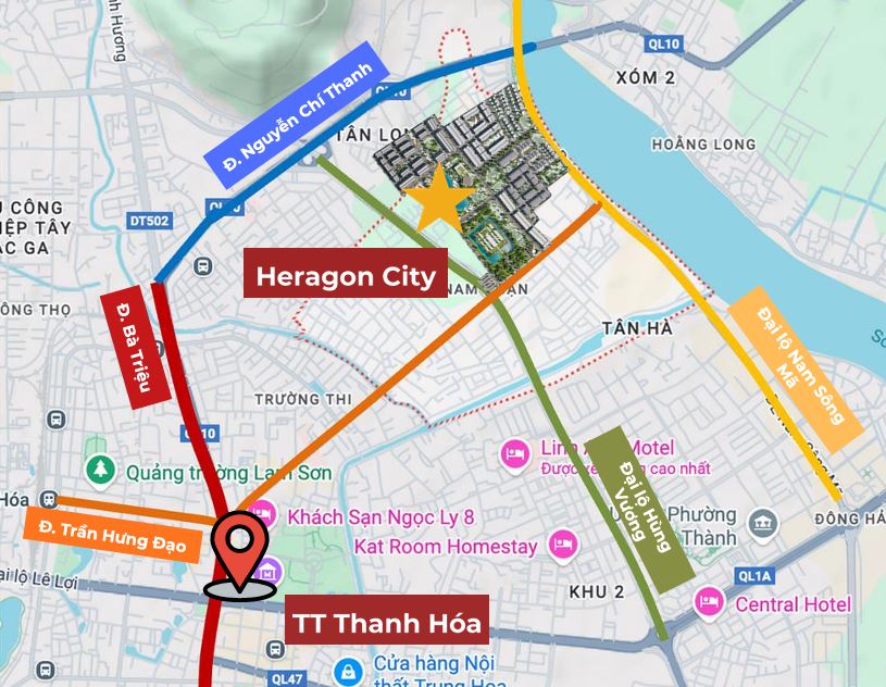 Vị trí Heragon City Nam Ngạn