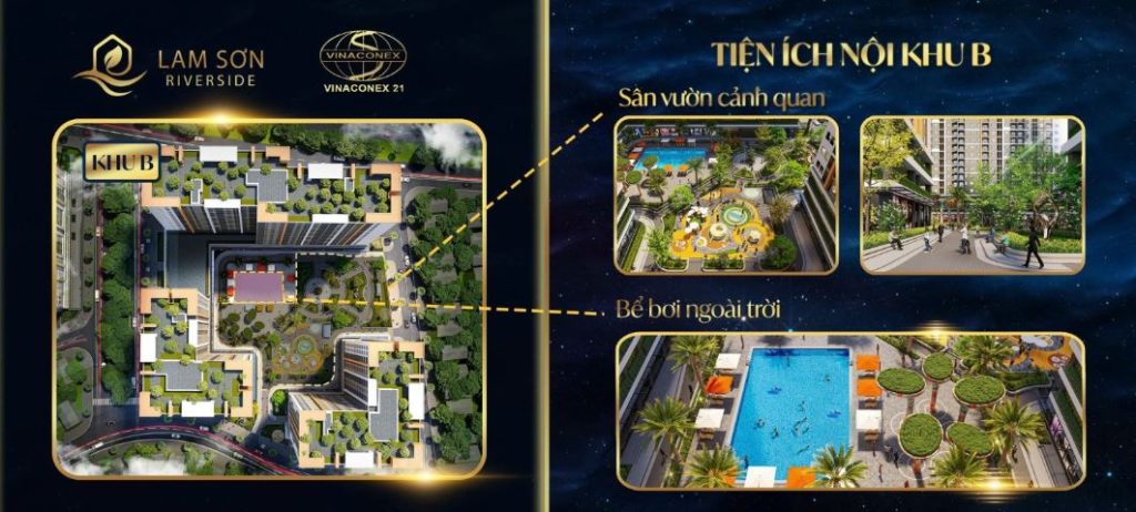 Tiện ích nội khu Lam Sơn Riverside Thanh Hóa Khu B